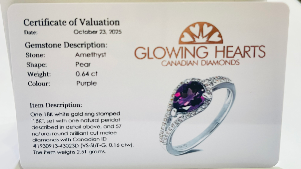 Miniature : Amethyst ring 18k