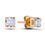 Thumbnail: Princess cut stud diamond earrings 