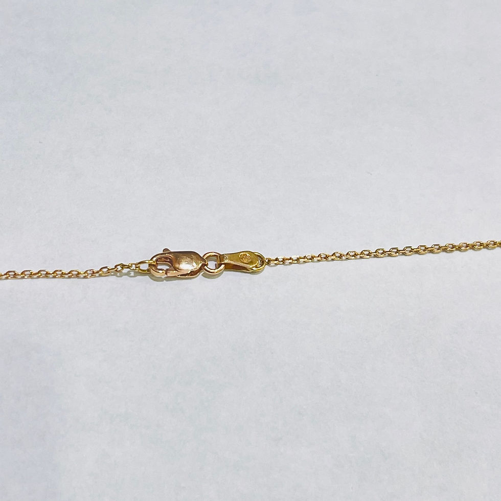 Miniature : Solitaire bezel drop pendant 18k