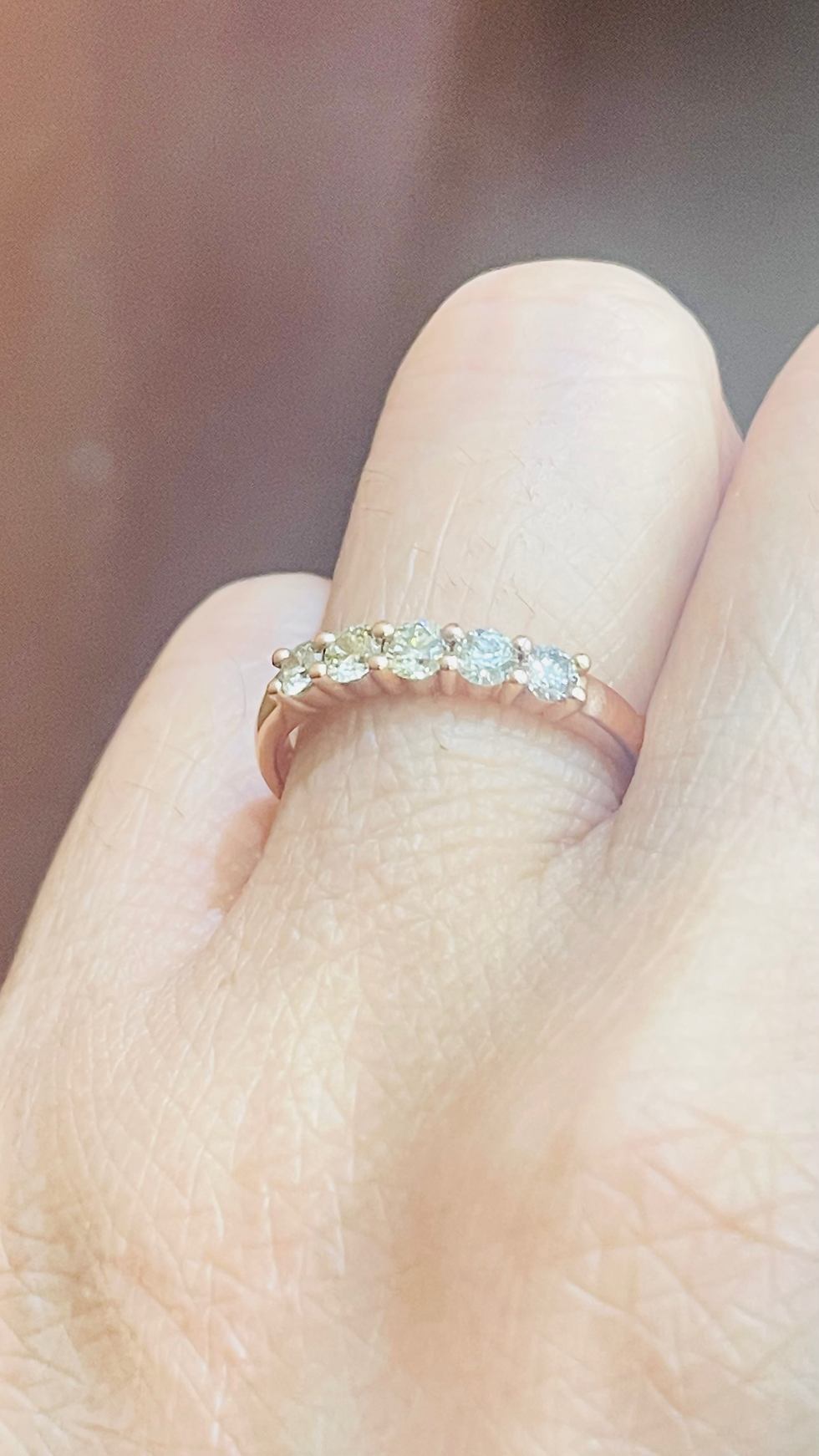 Thumbnail: Half eternity Wedding ring