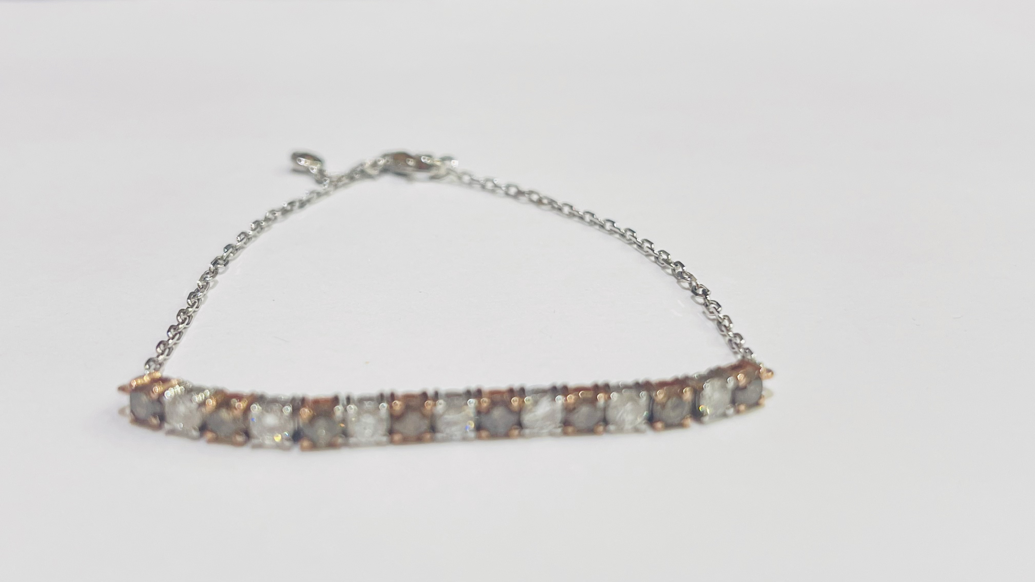 Diamond bracelet fancy brown topaz