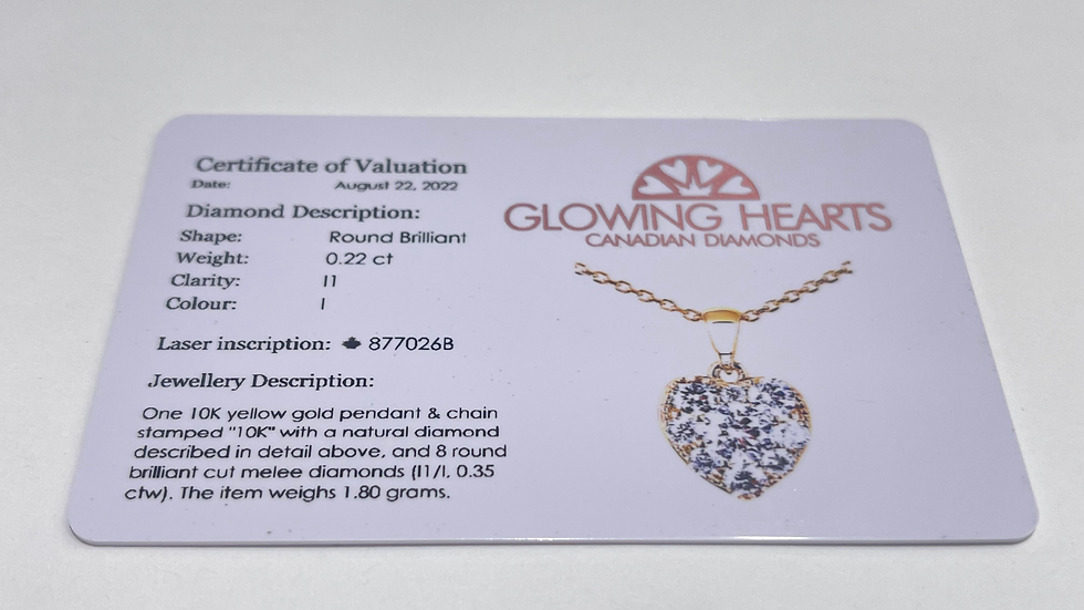 Miniature : Heart diamond pendant 