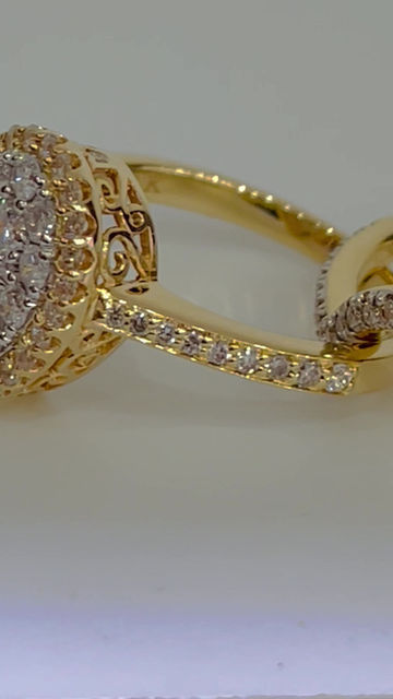 Thumbnail: Pear-shape match  diamond engagement ring