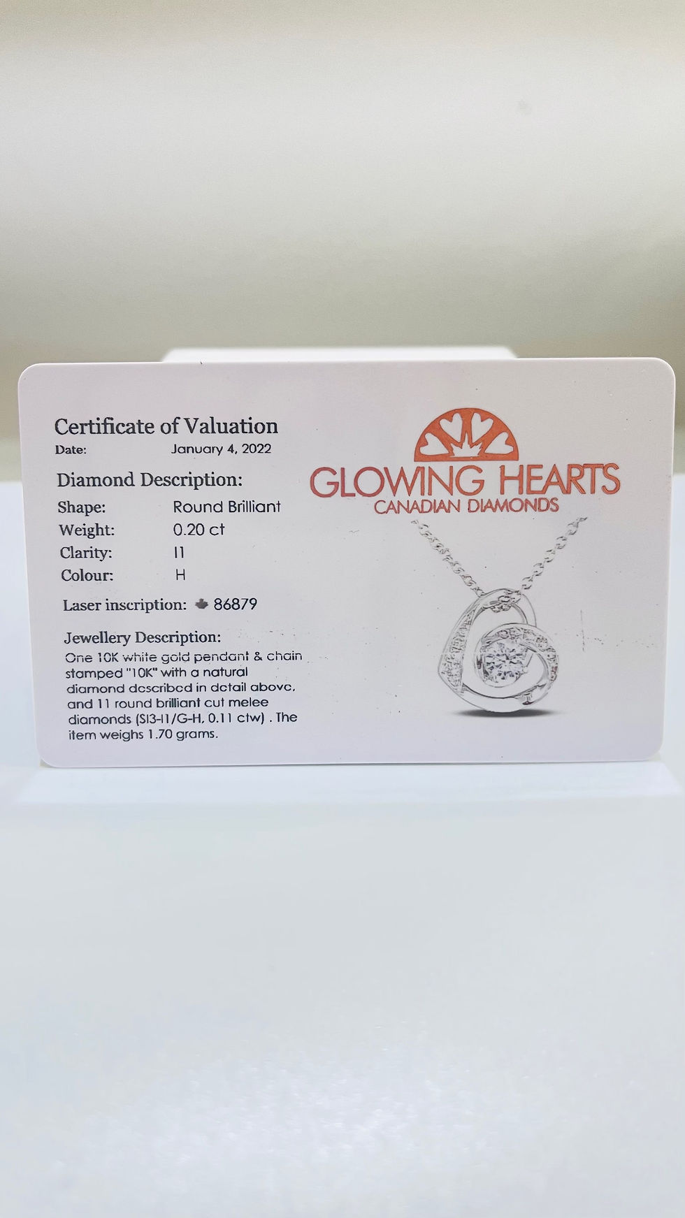 Thumbnail: Heart pendant 10k 0.18 Carat Diamond Heart Necklace