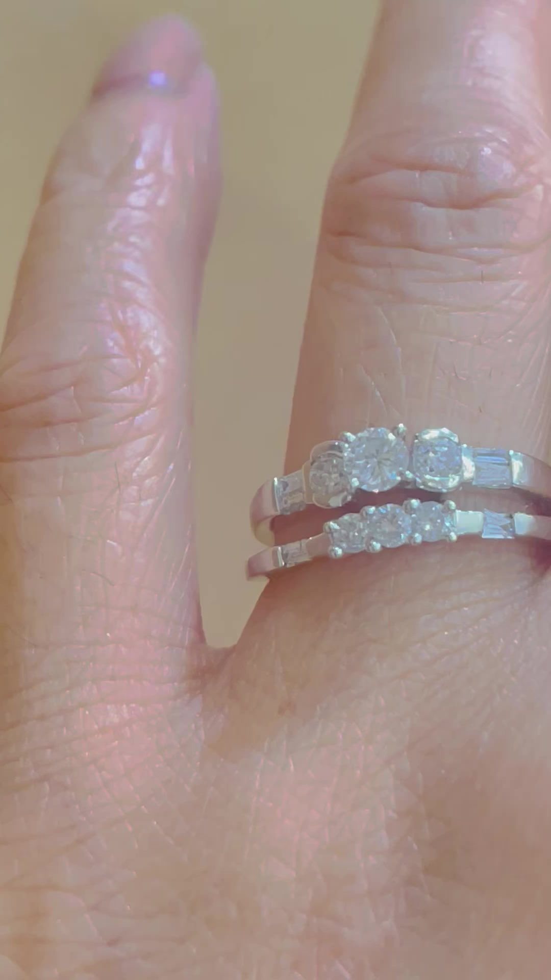  Round match Engagement ring