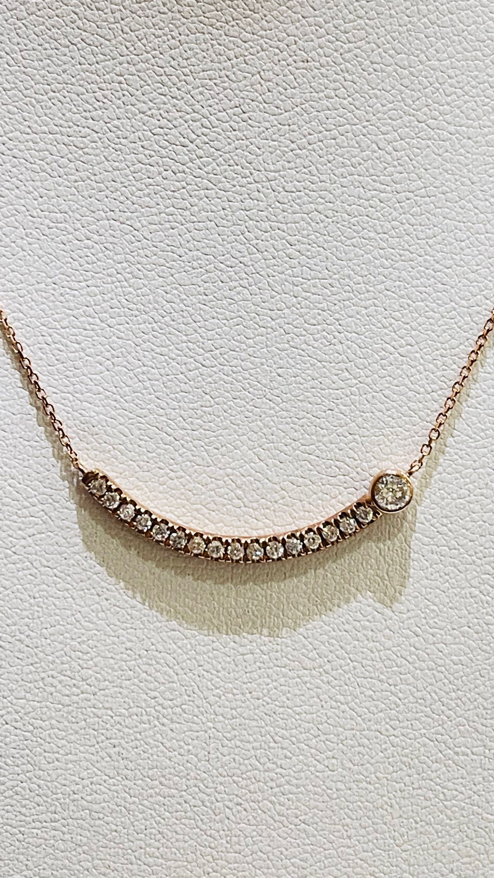Rise gold diamond pendant 