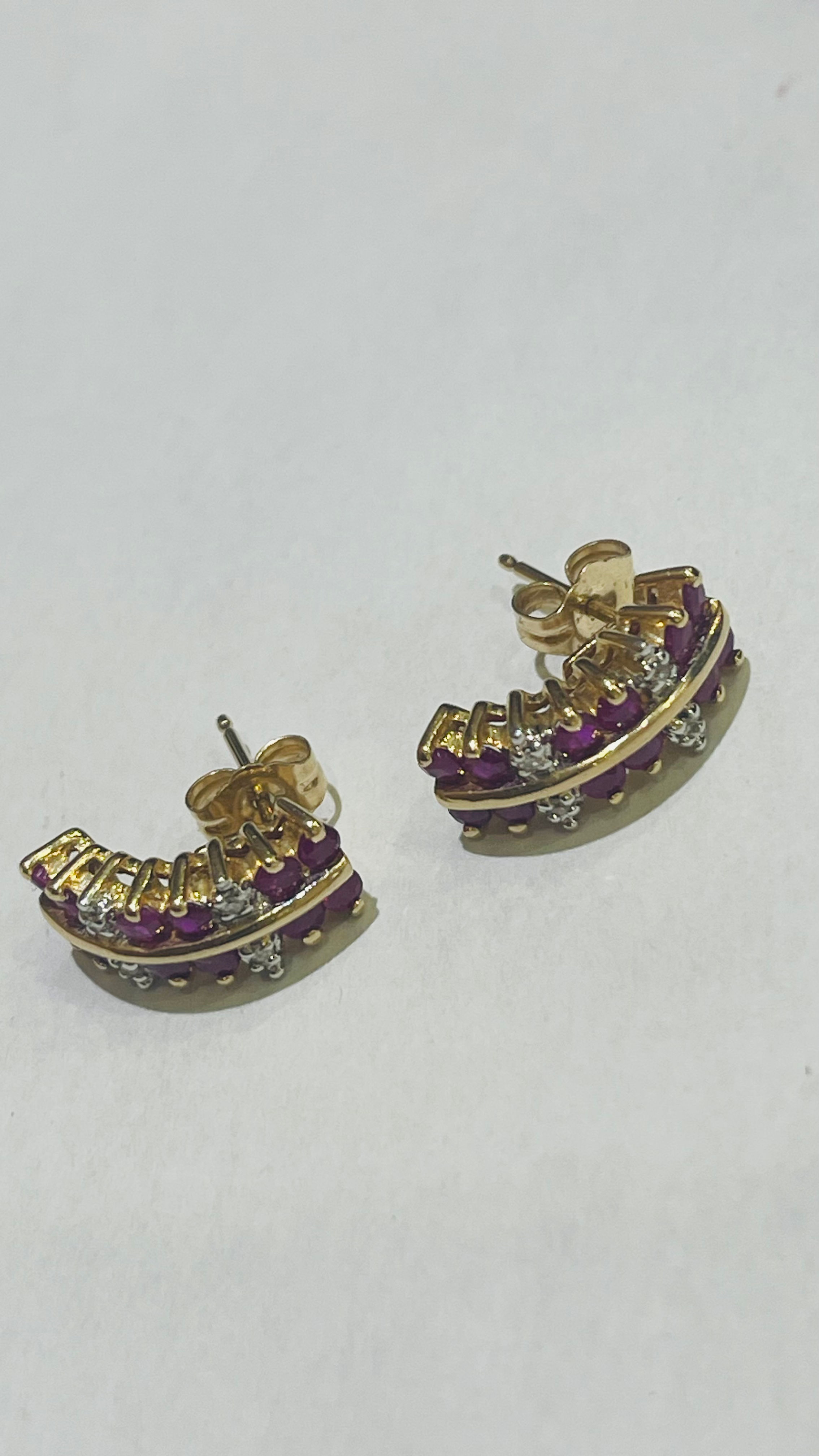 Ruby earring