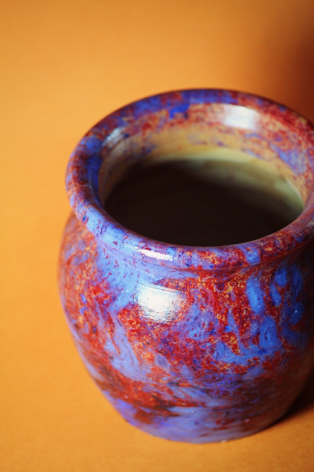 Macetero artesanal multicolores