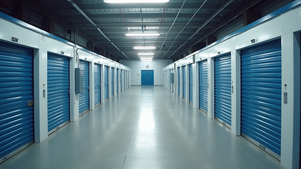 Eye-level view of a modern storage facility in Jakkur