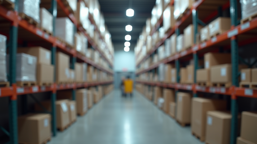 Eye-level view of a modern inventory management system in use