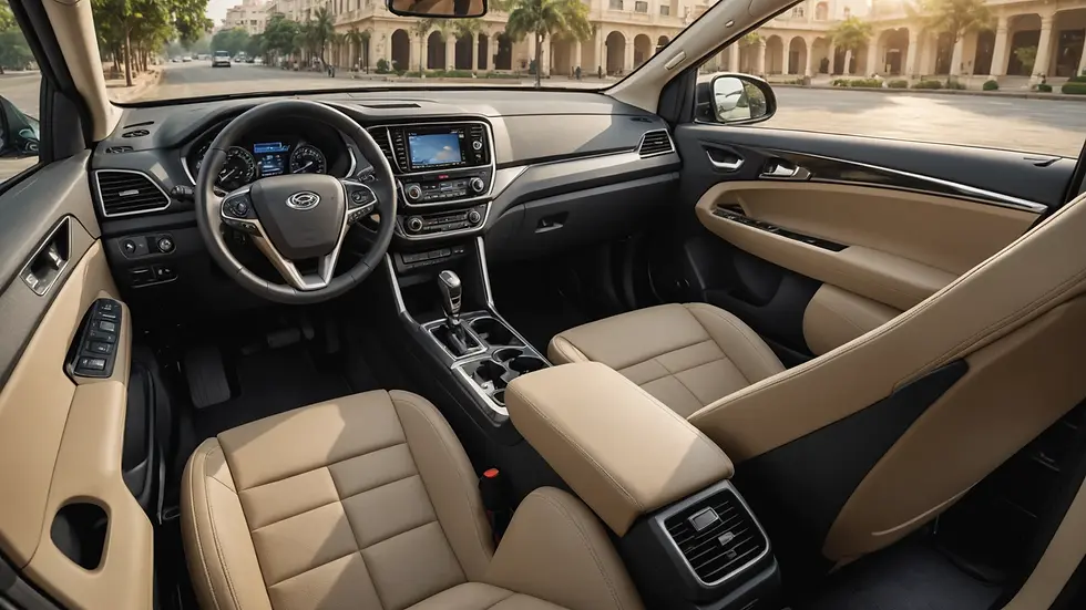 Eye-level view of the spacious interior of the Innova Crysta