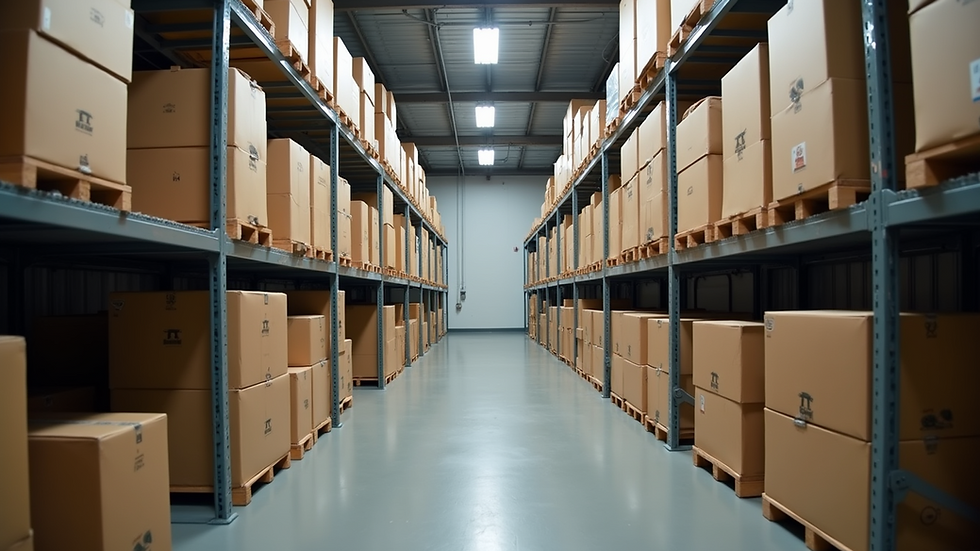 Eye-level view of a climate-controlled storage unit