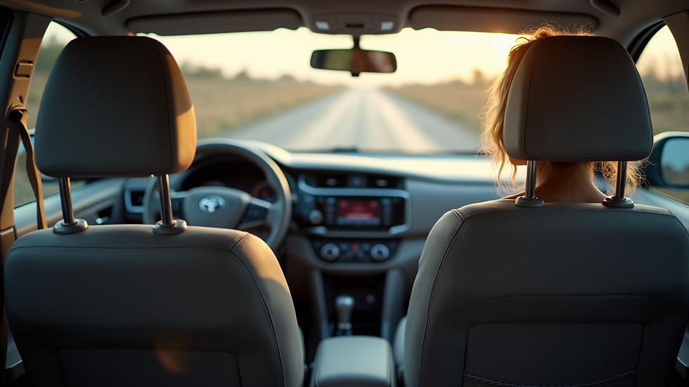 Close-up view of the spacious interior of a Toyota Innova