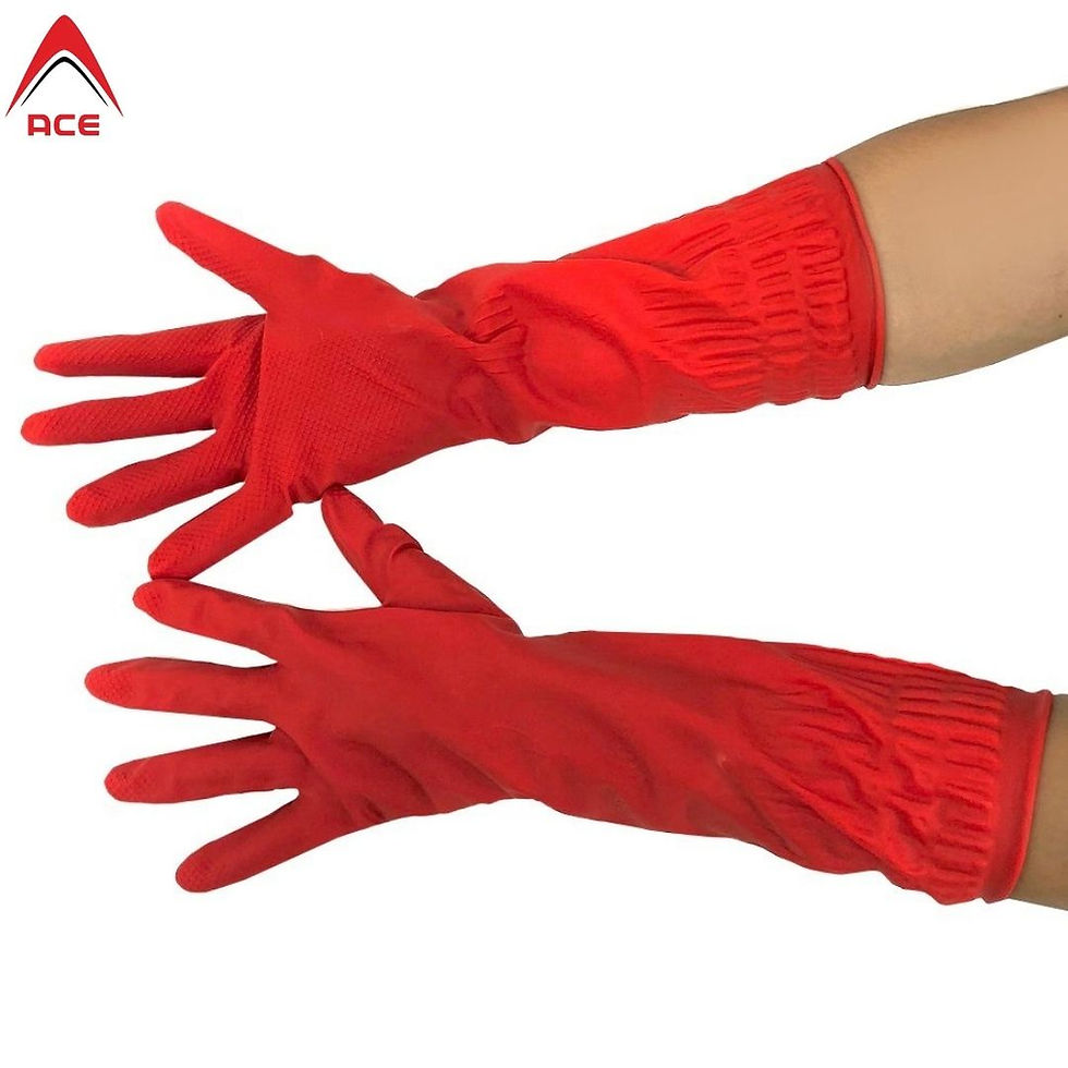 Red Rubber Glove 15"