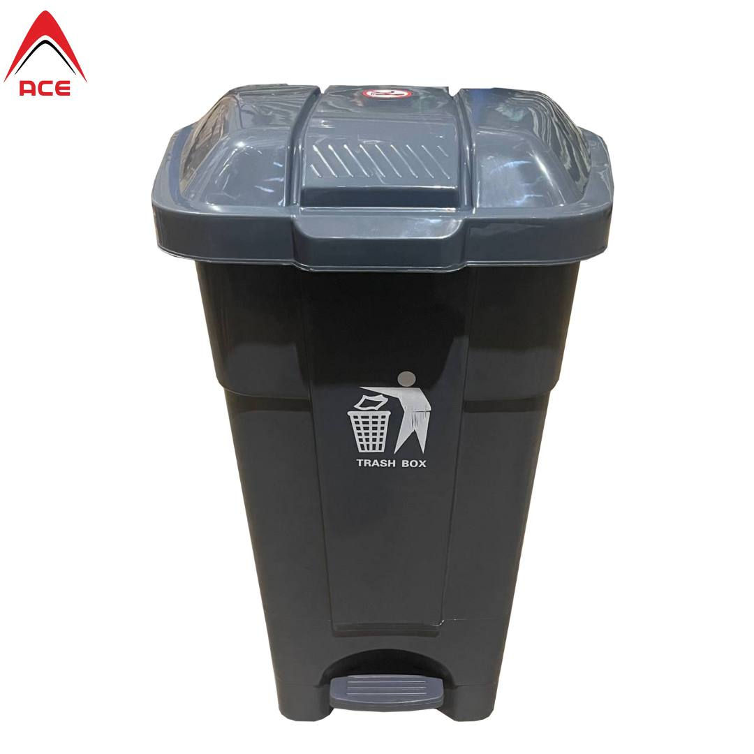 Pedal Bin With Wheel 70L (Grey)
