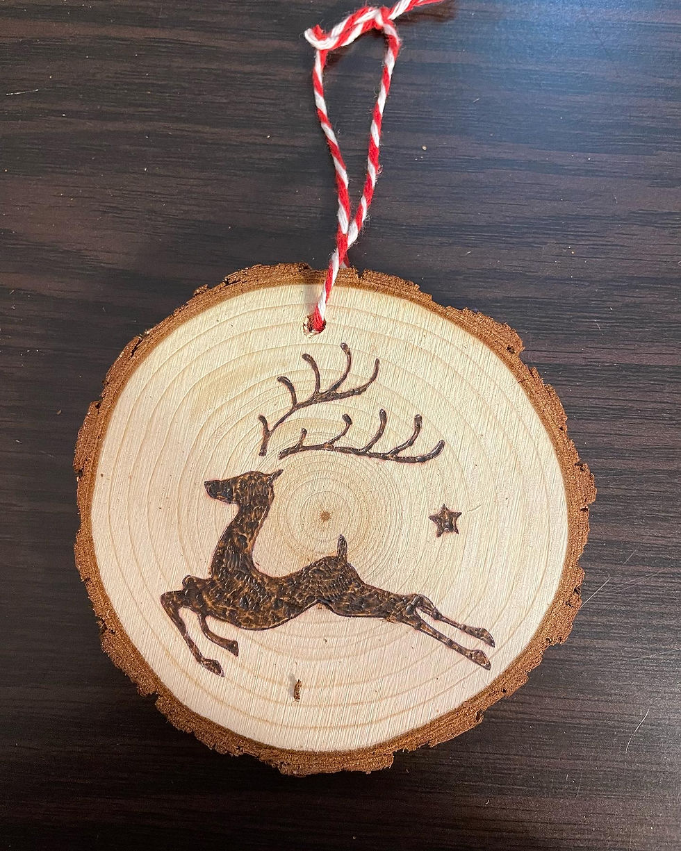 Thumbnail: Wood burning Ornament