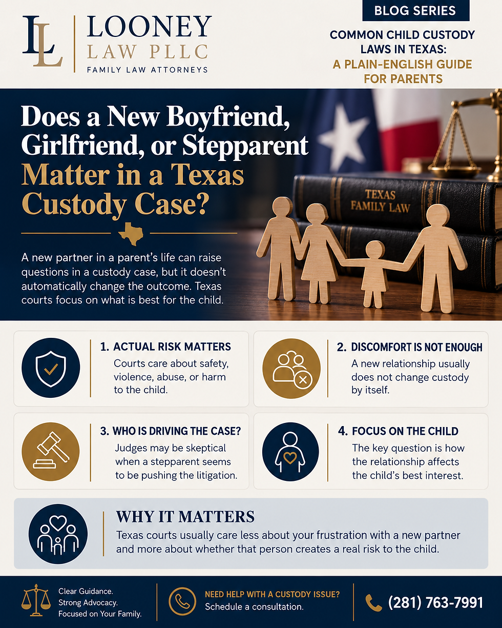 Does a New Boyfriend, Girlfriend, or Stepparent Matter in a Texas Custody Case?