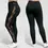 Thumbnail: Plus Size Leggings Side Hollowed Floral Lace Slim Fit Pants for Women