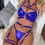 Thumbnail: Leather Bra & Panties Set Sexy Hollow Out Seamless Underwear Lingerie