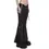Thumbnail: Women's Leather Flared Pants Black Low Waist Sexy Latex Trousers