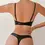 Thumbnail: Women's Leather Bra & G String Panties Two Pieces Set Sexy Lingerie