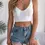 Thumbnail: V-neck Crop Top Summer Holiday Sexy Vest Top for Women