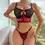 Thumbnail: Women's 2 Pieces Brief set Bra & G String Thong Sexy Patent Leather Lingerie