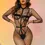 Thumbnail: Women's Fishnet Jumpsuit Bandage Erotic Mesh Lingerie