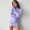 Thumbnail: Women's Long Sleeves Mini Dress With Gloves Bodycon Sexy Sheath Dress