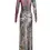 Thumbnail: Women's Sheer Long Dress Mesh Contrast Colour Print Summer Clubwear Dress
