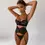 Thumbnail: Transparent Lace Bra Panties Choker & Garter Belt Women's Sexy Lingerie Set