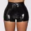 Thumbnail: Women's High Waist Shorts Solid Colour Plus Size Leather Shorts
