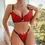 Thumbnail: Embroidery Mesh Bra & Briefs Set Sexy Lingerie
