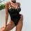 Thumbnail: Mesh Bodysuit with Choker Backless Bodysuit Sexy Lingerie