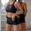 Thumbnail: Women's Gym Set Mesh Patchwork Fitness Crop Top & Booty Shorts/Biker Shorts