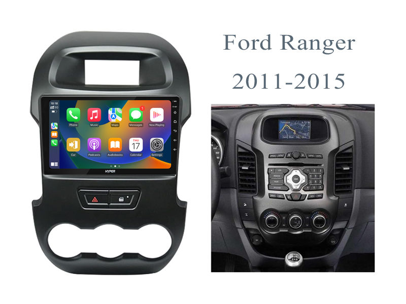 Thumbnail: Ford Ranger 2011-2015 (Manual AC)- HYPER CarPlay/Android - 4CORE/2GB RAM/32 9"