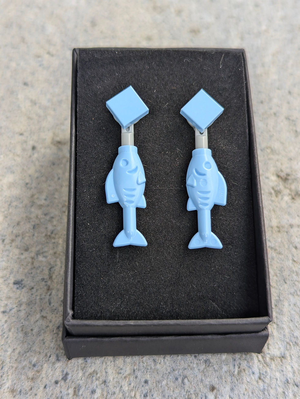 Miniature : Boucles d'oreilles LEGO® Guppy Bleu Ciel