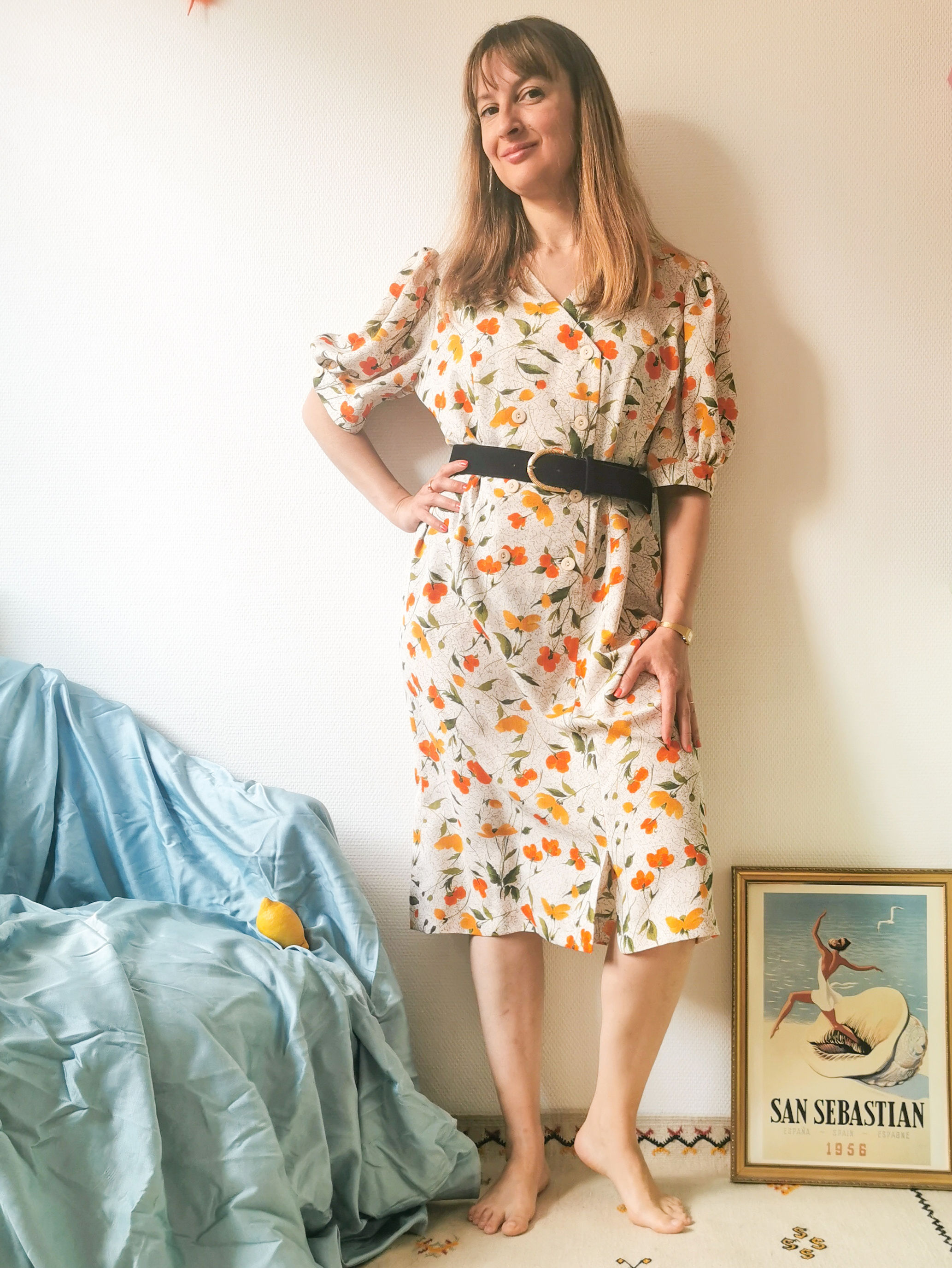 Robe fleurie T.44 à 48