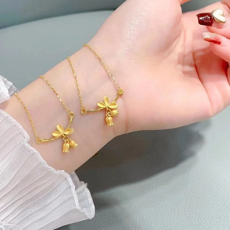 Thumbnail: 18K金一体铃兰花项链