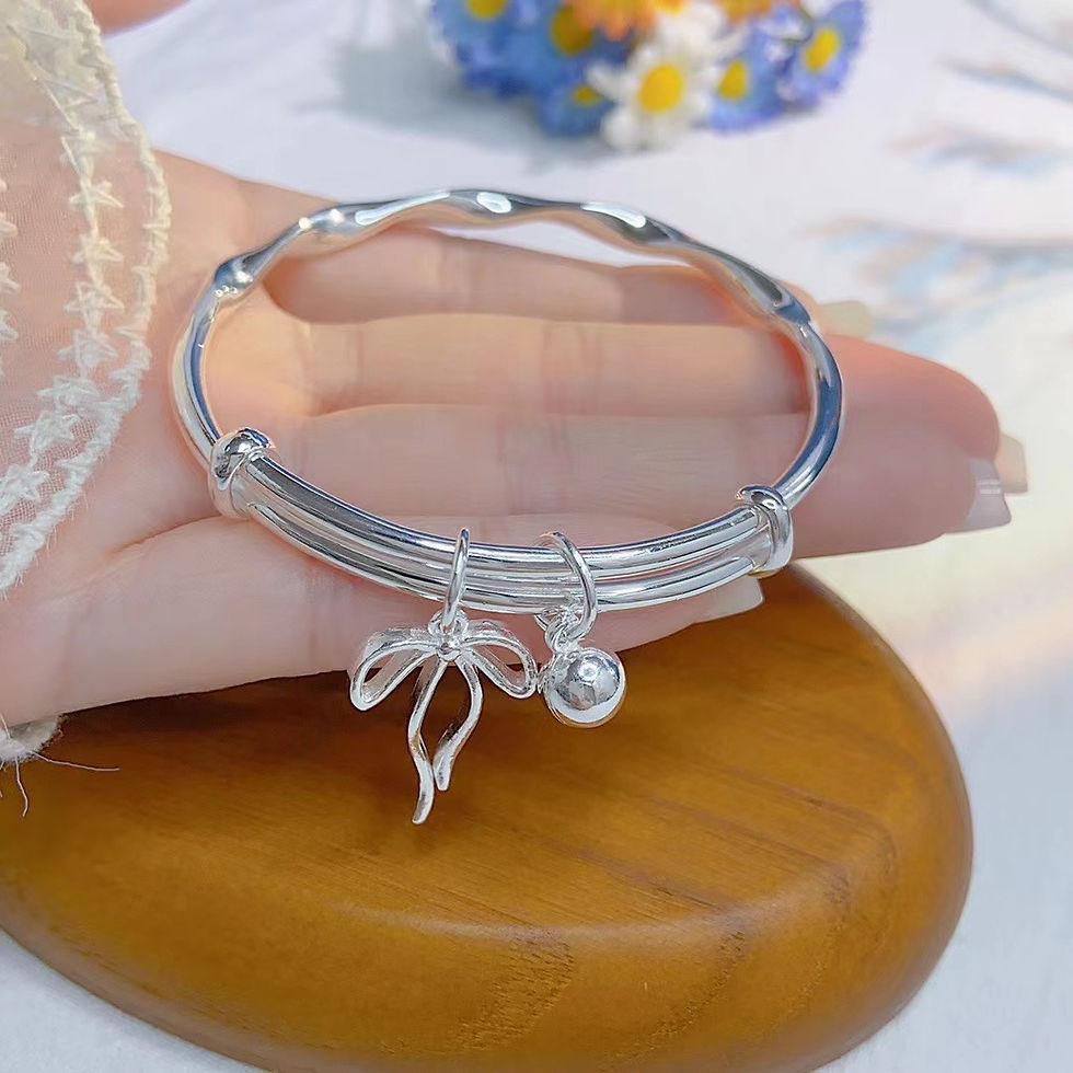 Thumbnail: 999足银 22g蝴蝶结手镯