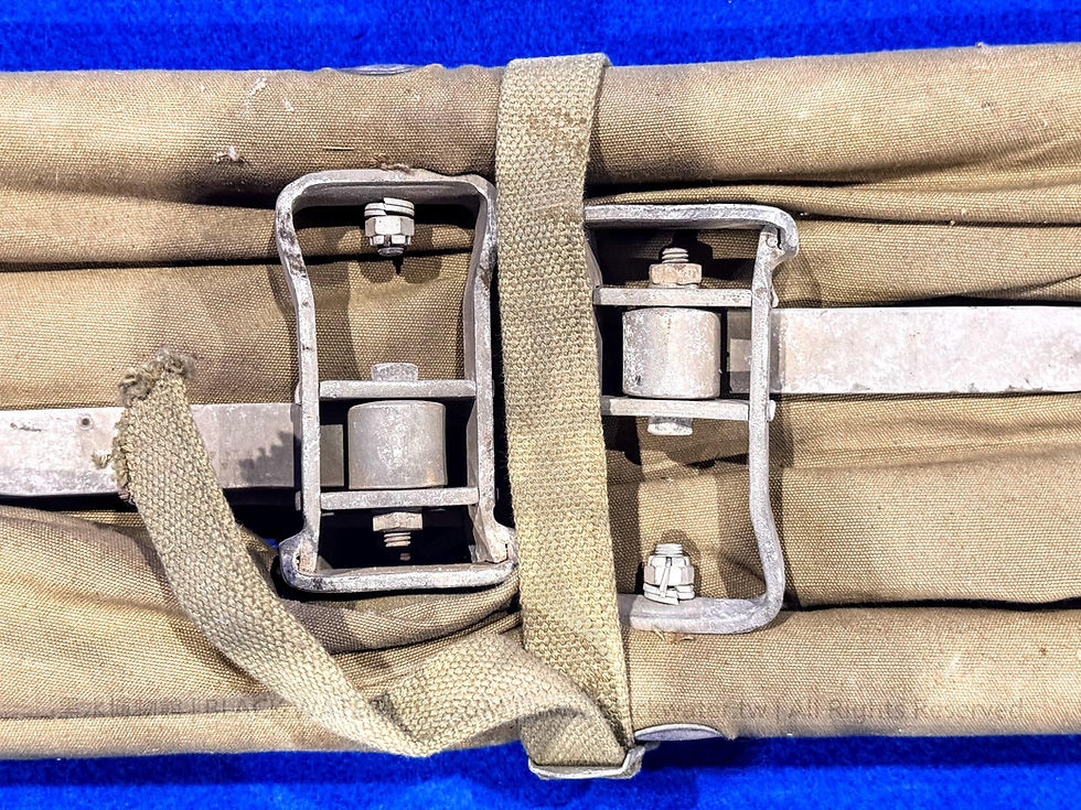 WWII 1943 U.S. Navy Medical Department Galvanized Steel Folding Litter | 民國32年,美國海軍醫療部鍍鋅鋼折疊擔架《Black Water Museum Collections | 黑水博物館館藏》