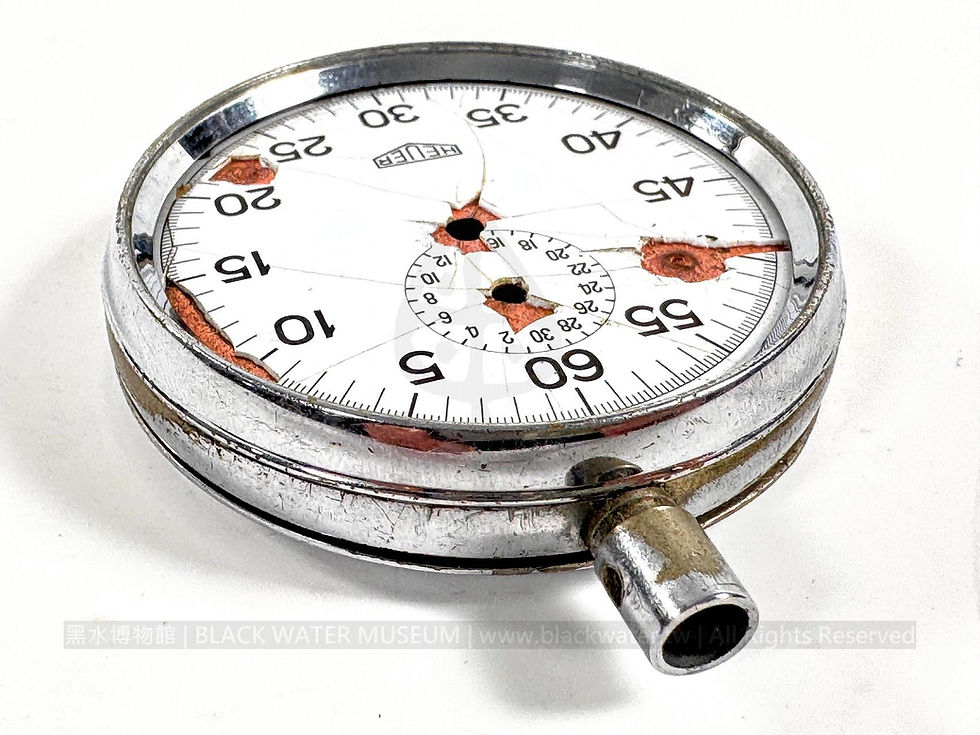 Heuer G.P.O. (General Post Office) Ref. 901 1/5 Second Mechanical Stopwatch Relic
豪雅 (HEUER) 英國郵政總局 (G.P.O.) 專用 Ref. 901 1/5 秒機械計時碼錶殘件展品《Black Water Museum Collections | 黑水博物館館藏》