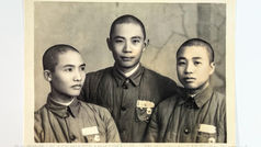 民國40年(1951)中華民國陸軍第18軍第118師軍士隊官兵於臺灣宜蘭枕頭山合影照片