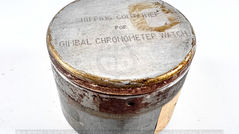 民國30年(1941)美國海軍 漢米爾頓 Model 22 平衡環架型航海天文鐘專用金屬運輸筒