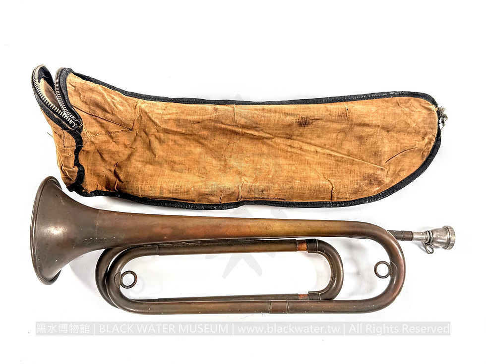 美國陸軍C.G.康恩M1892型G調野戰軍號(Field Trumpet,U.S.Q.M.C.印記,附布製攜行袋)