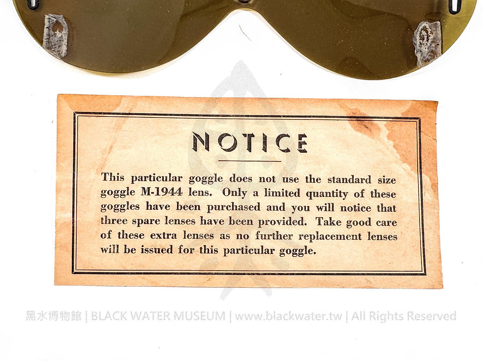 WWII USAAF FLYING GOGGLES, M-1944, TYPE B-8 with Original Box
二戰 美國陸軍航空隊 B-8 (M-1944) 飛行風鏡連原裝盒《Black Water Museum Collections | 黑水博物館館藏》
