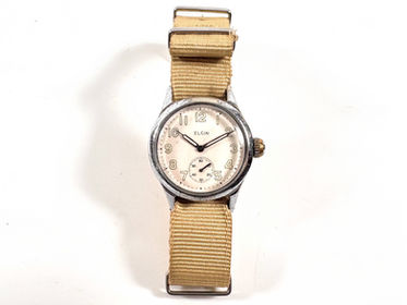 民國31年(1942),美國愛爾琴(Elgin)Cal. 580 小秒針軍用規格手錶