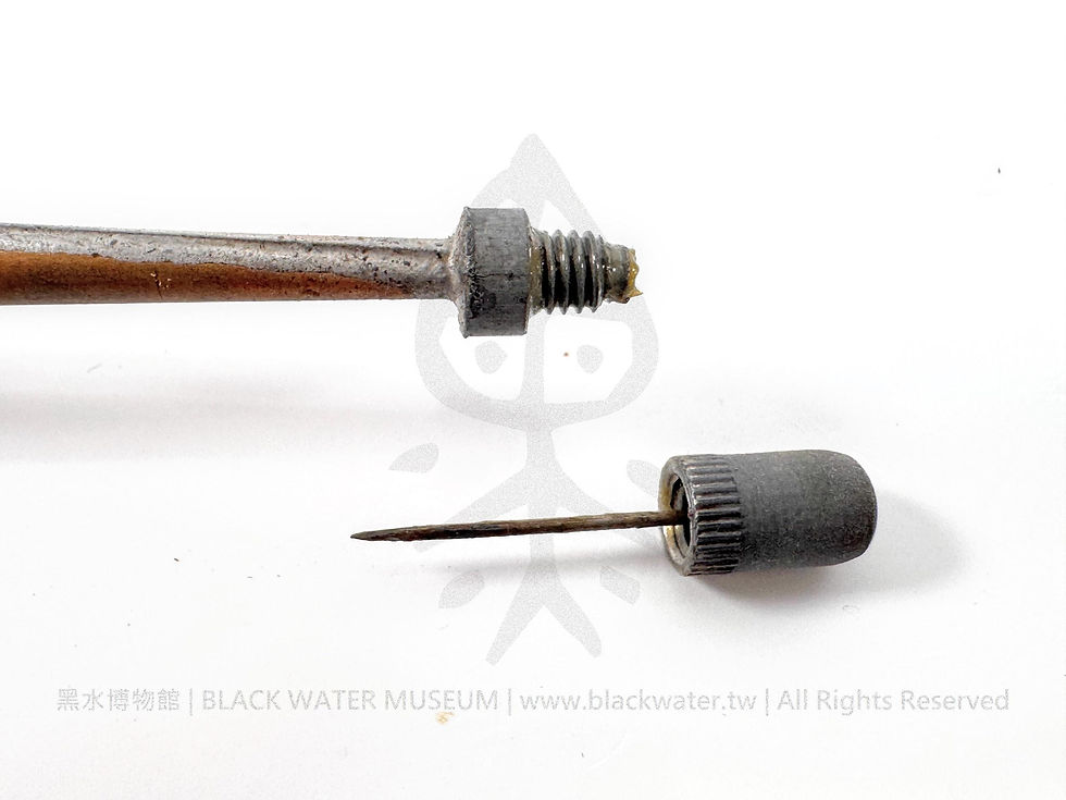 WWII Kraftstoff Spritzkanne(fuel injector) for BMW R75 Wehrmachtsgespann Motorcycle(2)
二戰,德國 BMW R 75 軍用摩托車 「Kraftstoff」發動用汽油噴壺(2)《Black Water Museum Collections | 黑水博物館館藏》