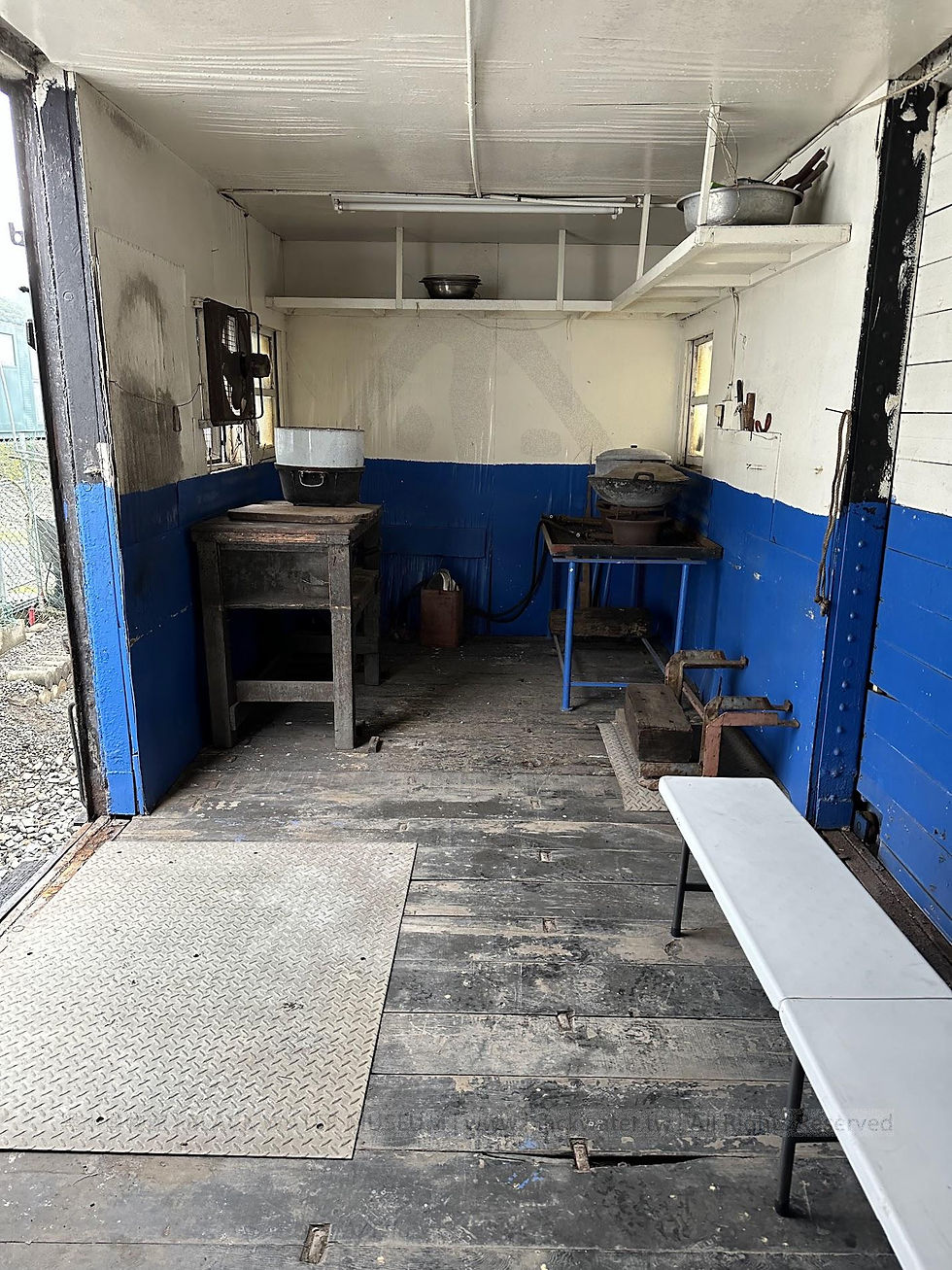 臺灣省鐵路管理局 15ES8000形,民國56年8月(1967),工程宿營車(炊事篷車),編號15ES8461號 《Black Water Museum Collections | 黑水博物館館藏》- 炊事篷車內部恢復原狀