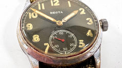 二戰，瑞士 RECTA 黑色面盤軍規手錶